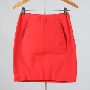 RALPH RUCCI – Couture Red Taffeta Silk Mini Skirt